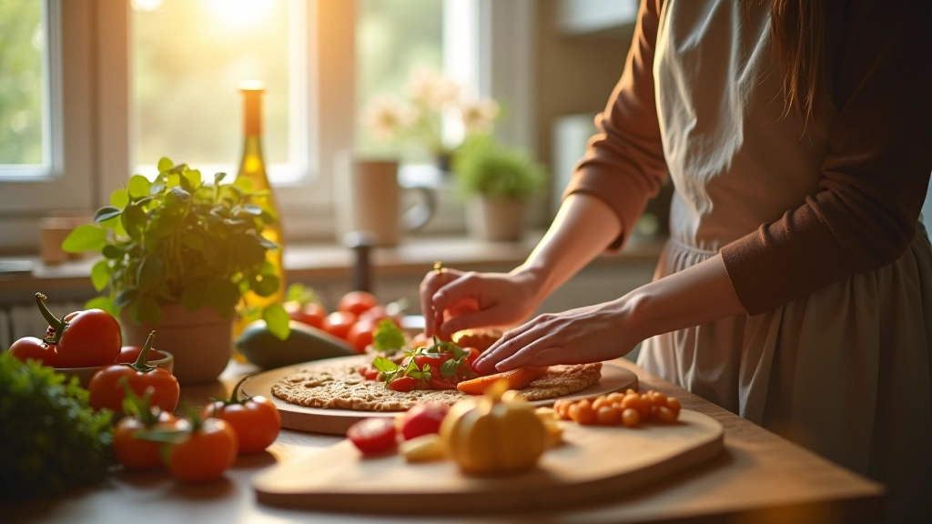 Hands preparing traditional Latvian ingredients in a bright kitchen